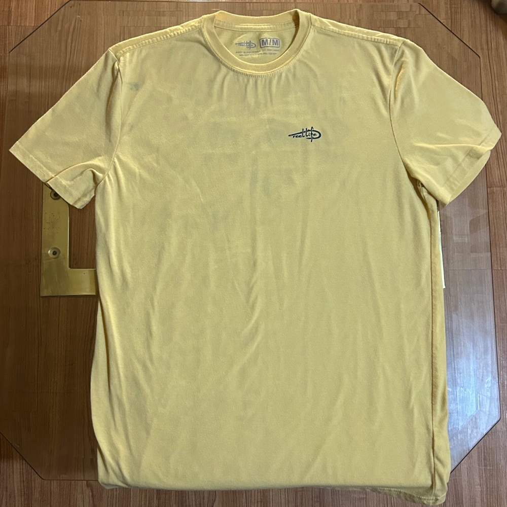 Reel Life Men's Size Medium- Yellow - Short Sleeve T-Shirt